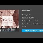 Friendship – Timothy Keller [Sermon]